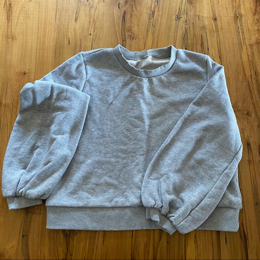 Ladies/Youth Semi Crop Sweatshirt Blousy Sleeve